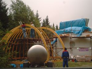 Oprava kupole na Kleti