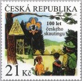poštovní známka 100 let českého skautingu